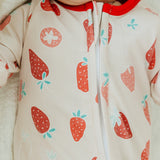 Zip-Up Footie Pajama - Strawberry