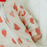 Zip-Up Footie Pajama - Strawberry