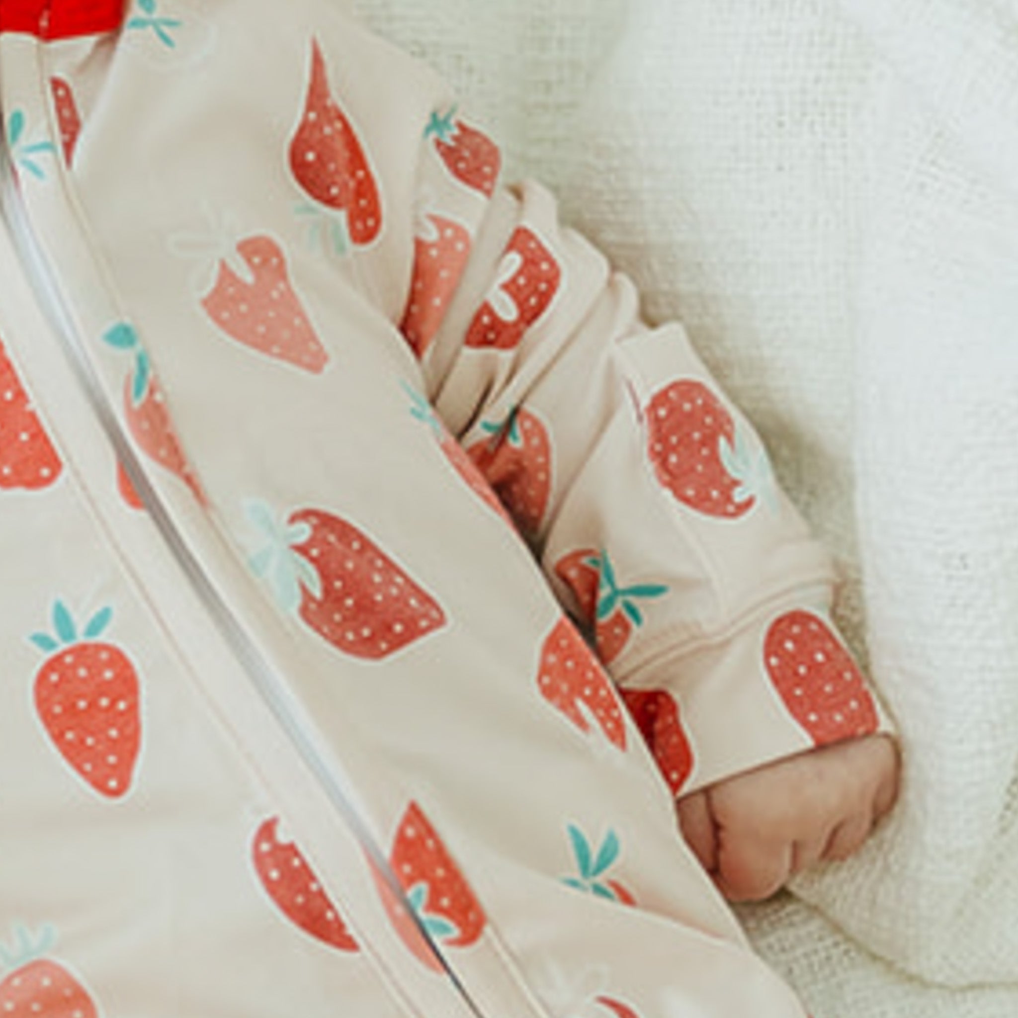 Zip-Up Footie Pajama - Strawberry