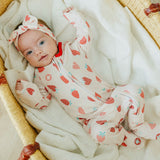 Zip-Up Footie Pajama - Strawberry