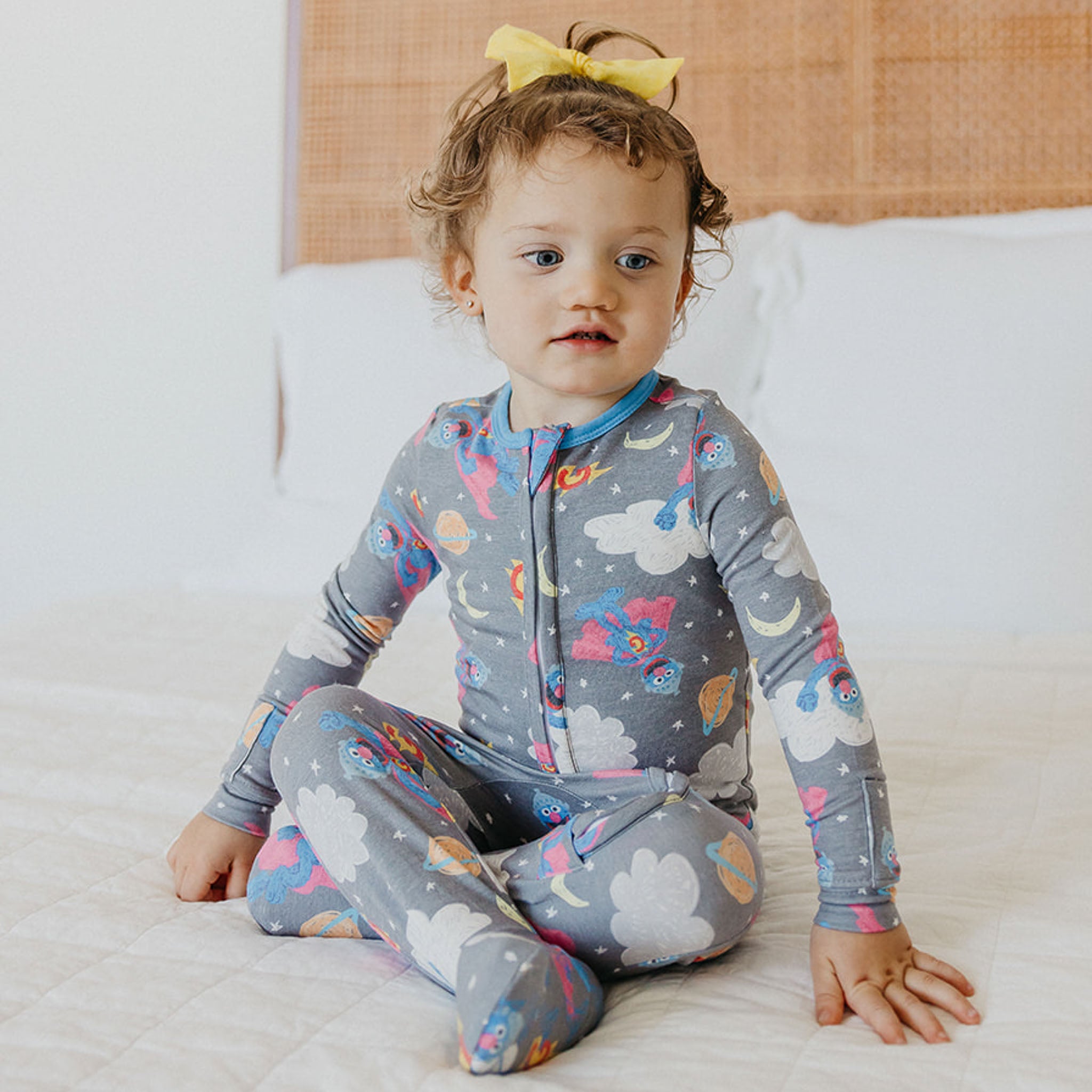 Zip-Up Footie Pajama - Super Grover