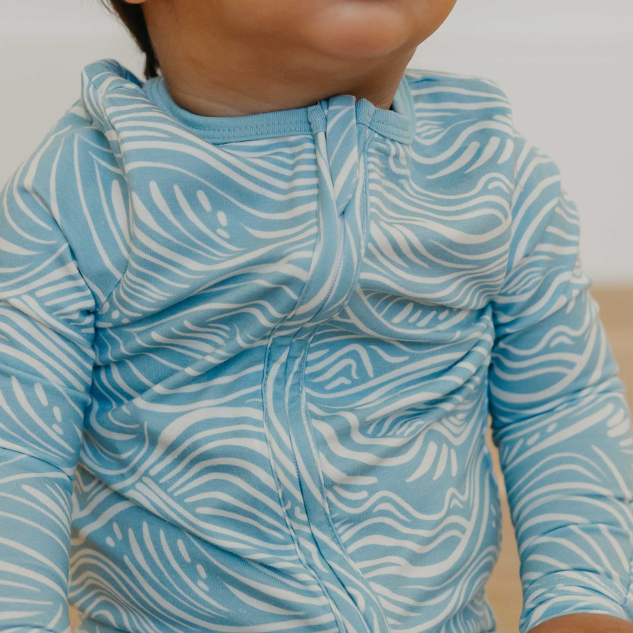 Zip-Up Footie Pajama - Surf
