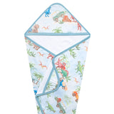 Premium Baby Knit Hooded Towel - Dino Explorer