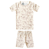 2pc Short Sleeve Pajama Set - Jurassic Park Fossils