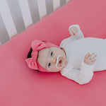 Knit Headband Bow - Flamingo