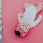Knit Headband Bow - Flamingo