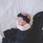 Knit Headband Bow - Midnight