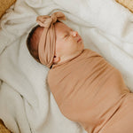 Knit Headband Bow - Pecan