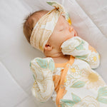 Knit Headband Bow - Rose