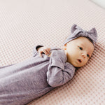 Knit Headband Bow - Violet