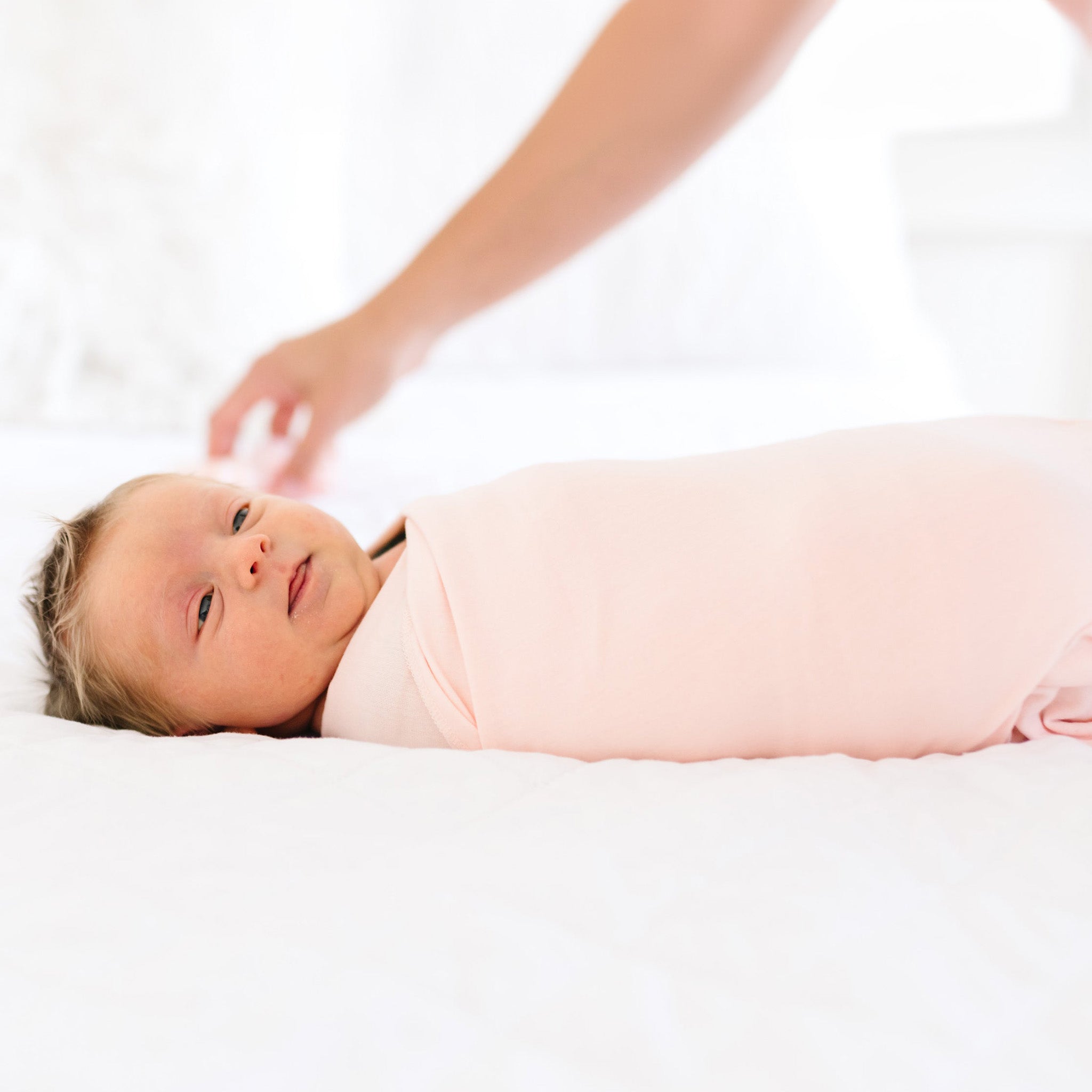 Knit Swaddle Blanket - Blush