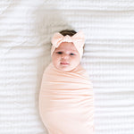 Knit Swaddle Blanket - Blush