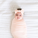 Knit Swaddle Blanket - Blush