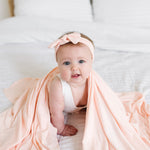 Knit Swaddle Blanket - Blush
