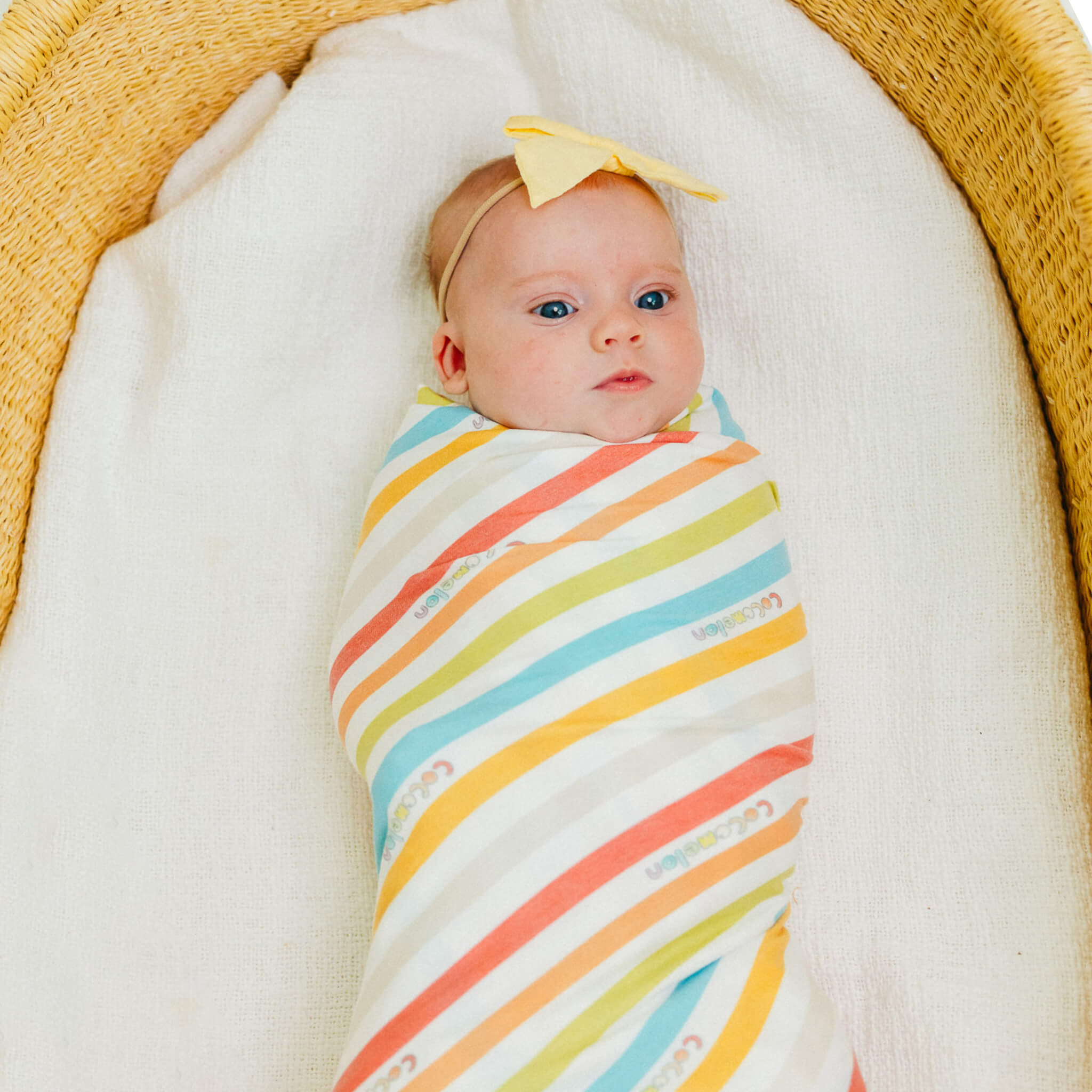 Knit Swaddle Blanket - CoComelon Stripe