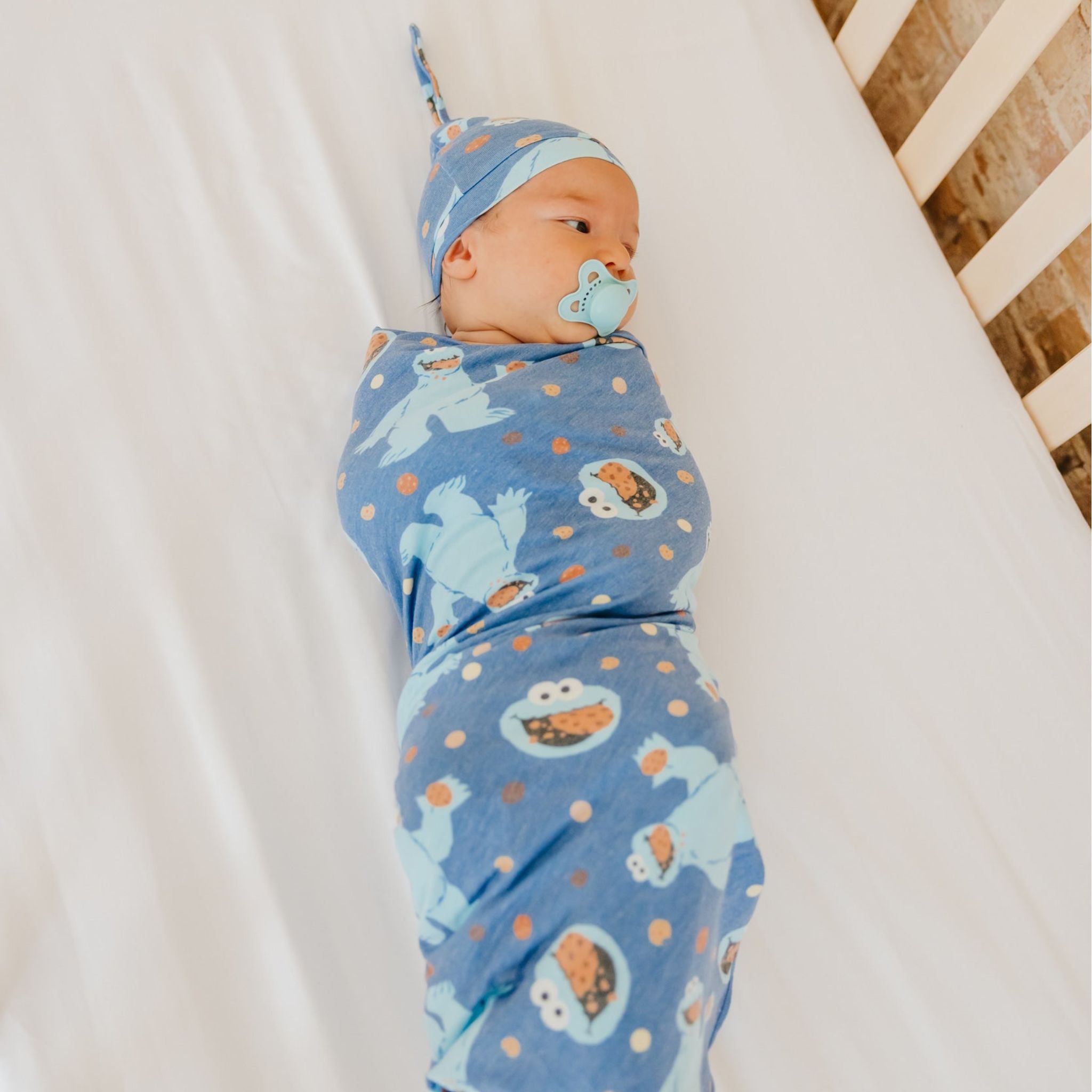 Knit Swaddle Blanket - Cookie Monster