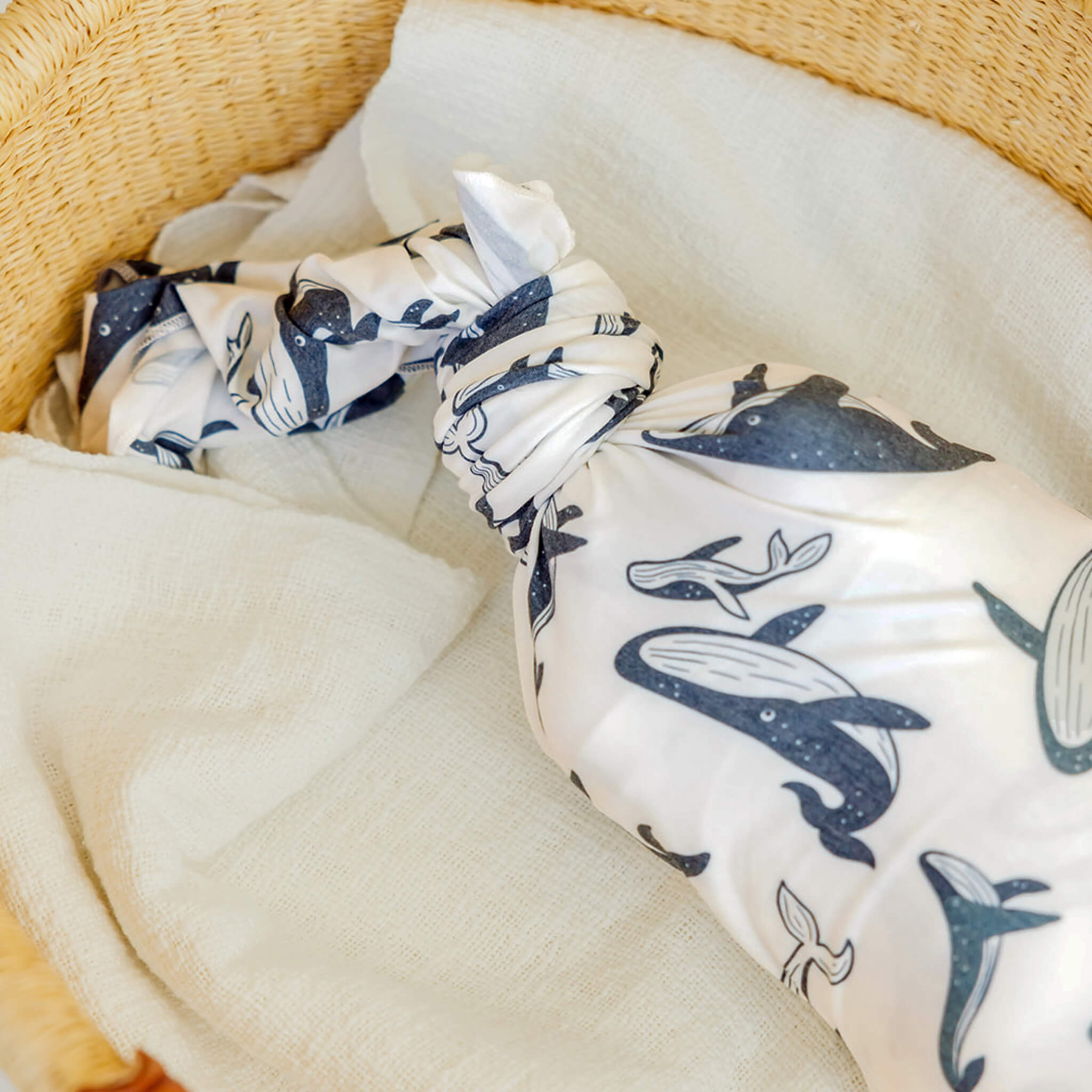 Knit Swaddle Blanket - Cove