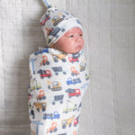 Knit Swaddle Blanket - Diesel