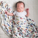 Knit Swaddle Blanket - Diesel