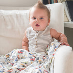Knit Swaddle Blanket - Diesel
