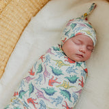 Knit Swaddle Blanket - Dinosaurs of Jurassic Park