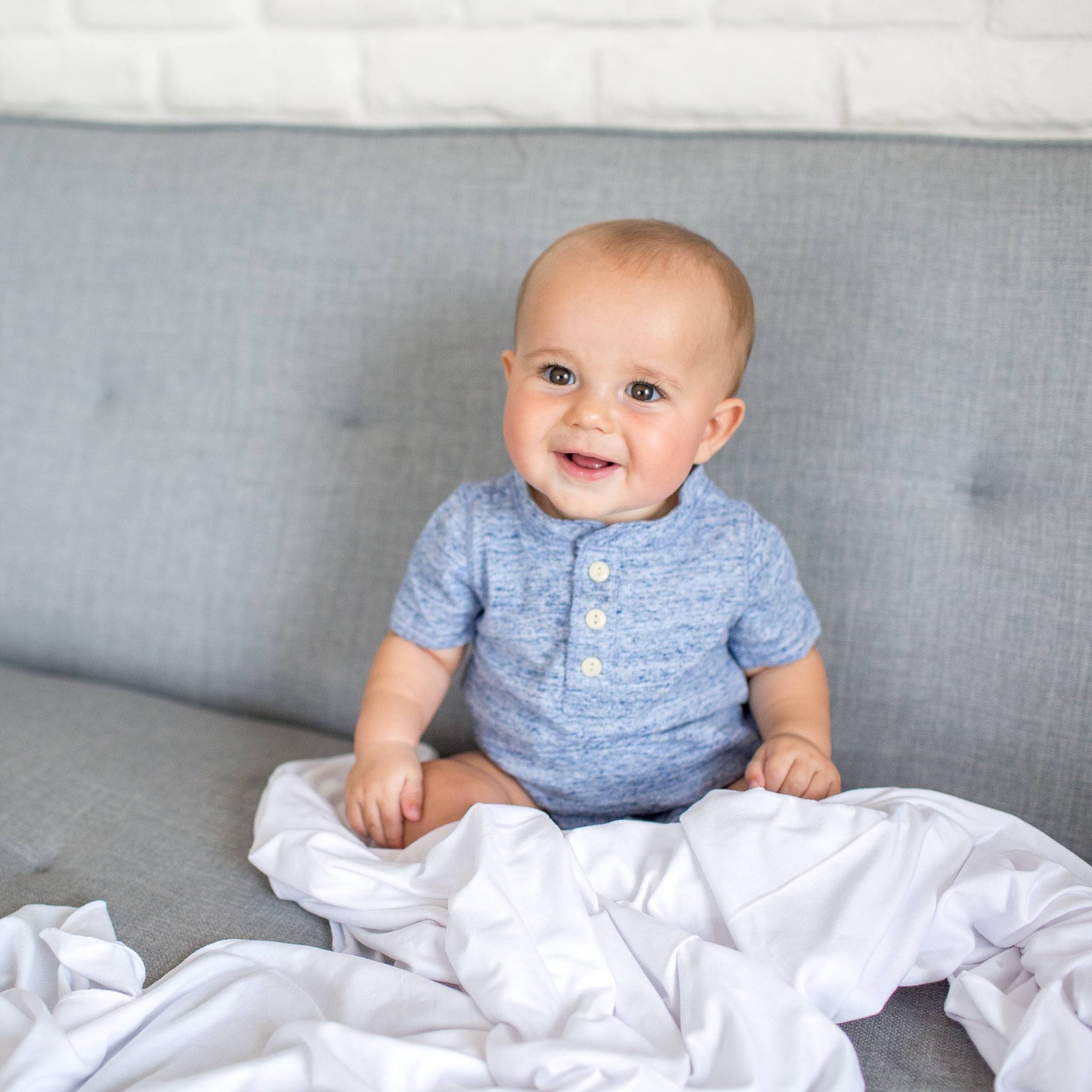 Knit Swaddle Blanket - Dove