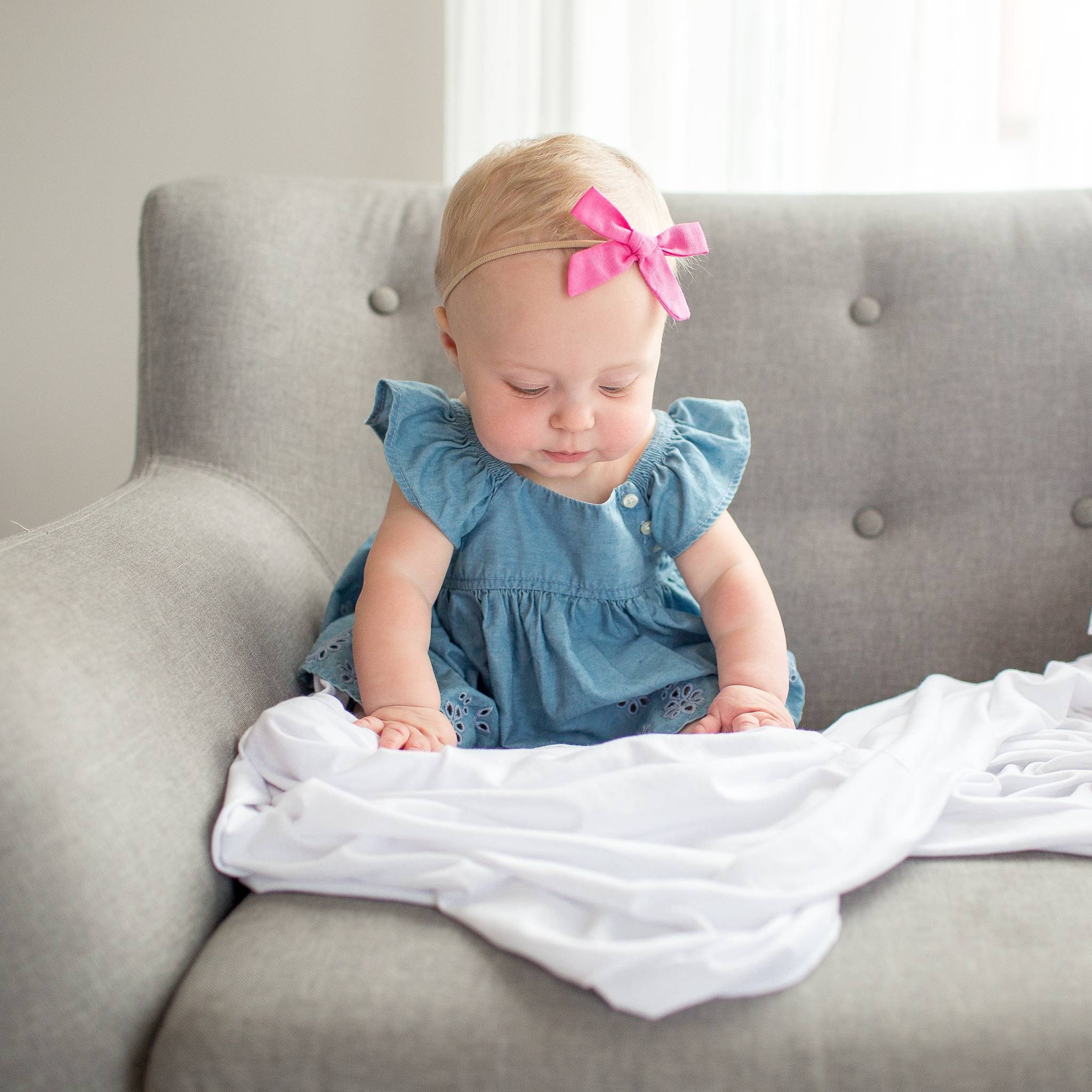 Knit Swaddle Blanket - Dove