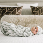 Knit Swaddle Blanket - Evergreen