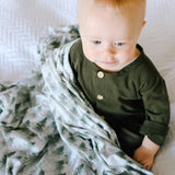 Knit Swaddle Blanket - Evergreen
