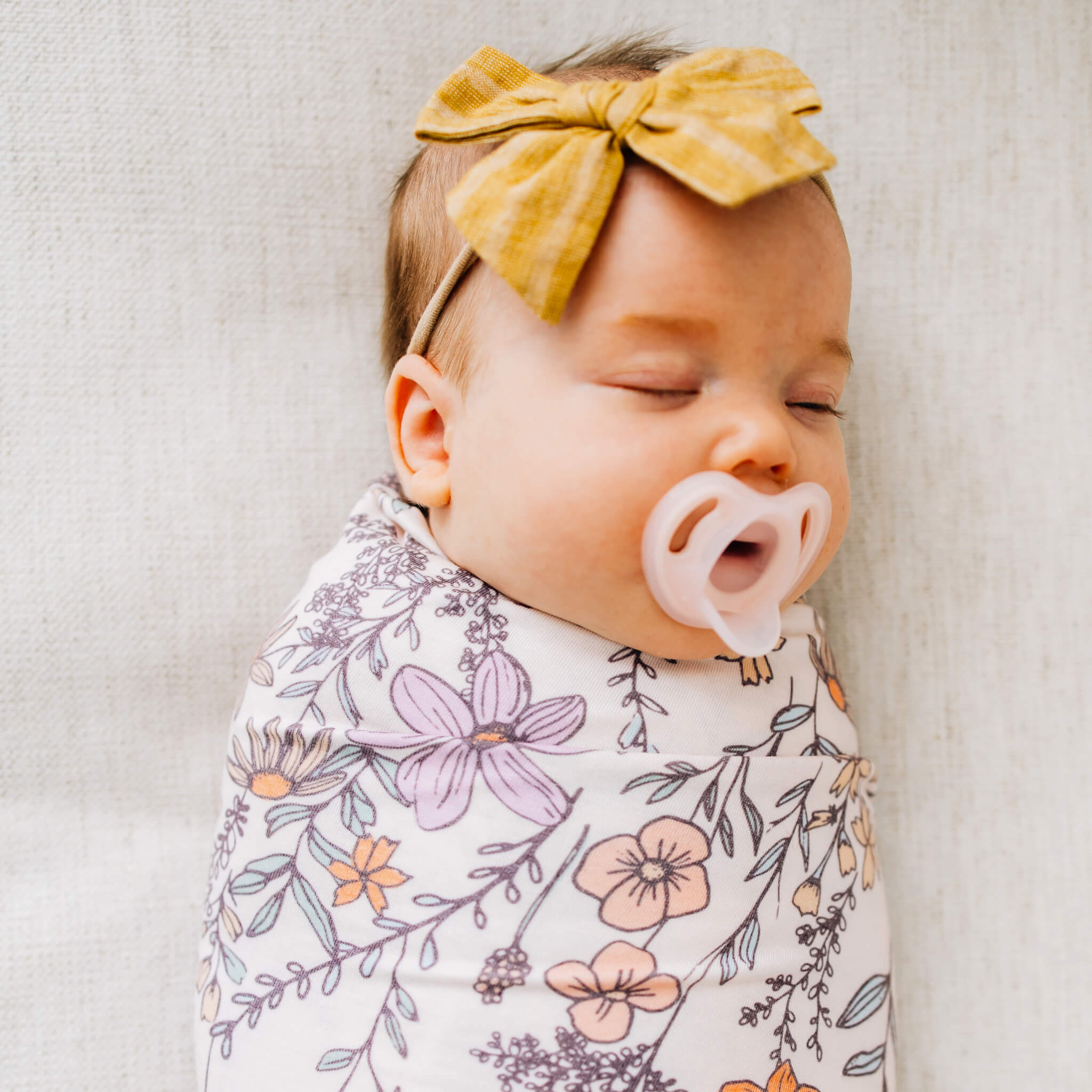 Knit Swaddle Blanket - Flora