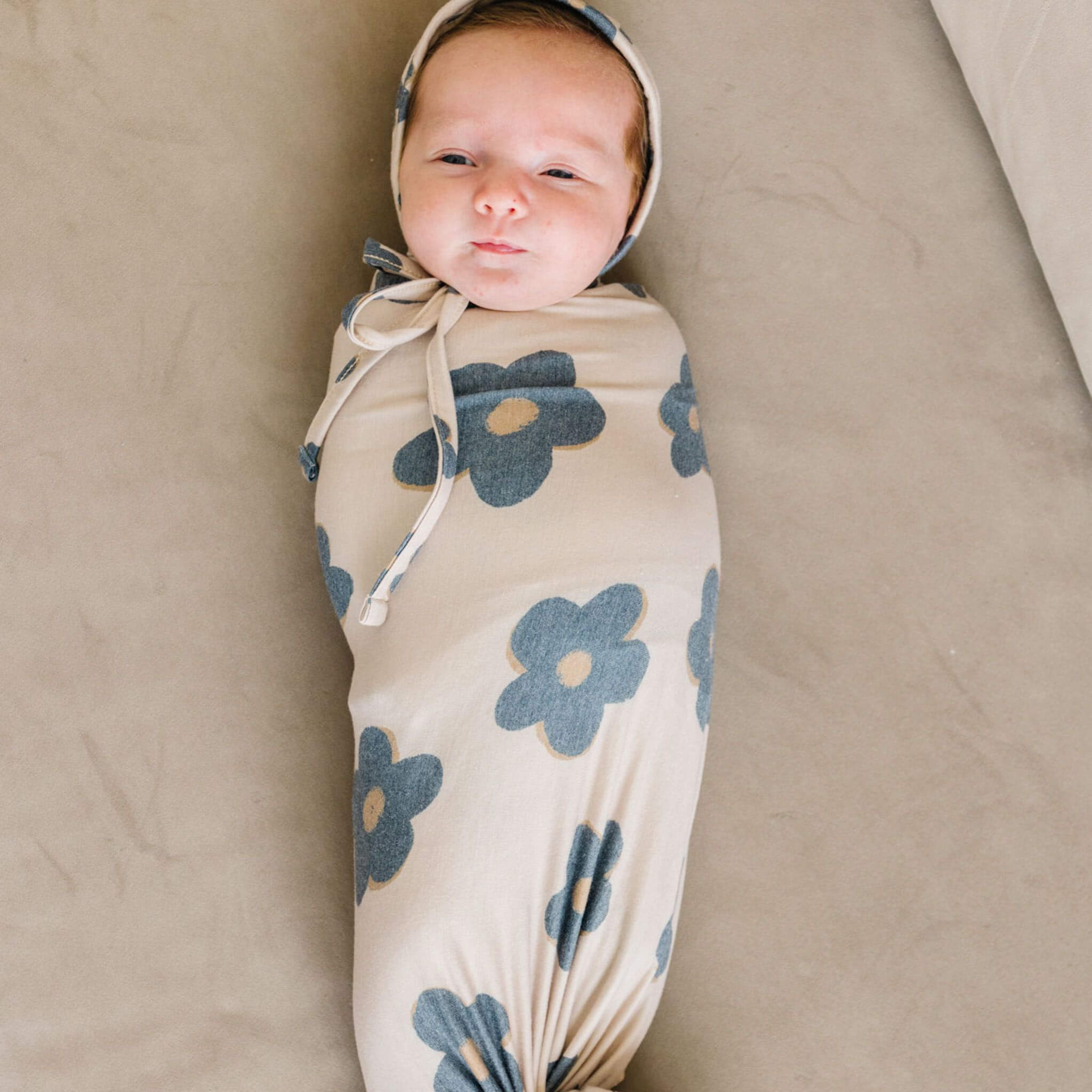 Knit Swaddle Blanket - Gemma In Tan