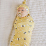 Knit Swaddle Blanket - Honeycomb