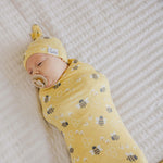 Knit Swaddle Blanket - Honeycomb