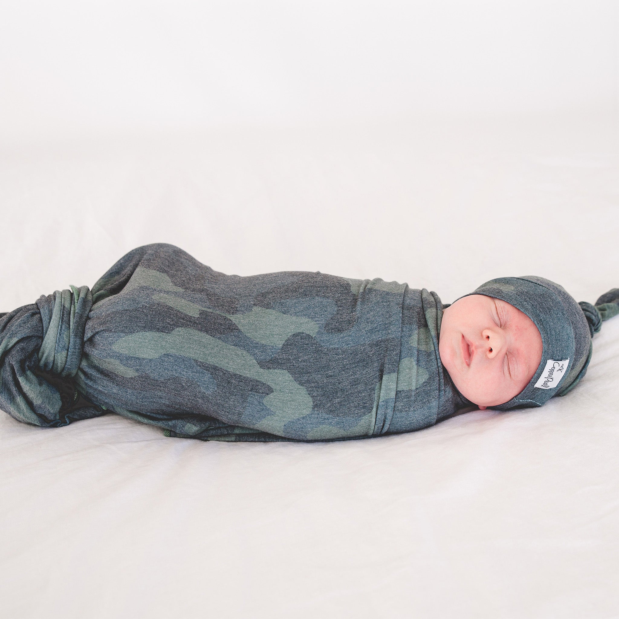 Knit Swaddle Blanket - Hunter