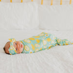 Knit Swaddle Blanket - Lemon