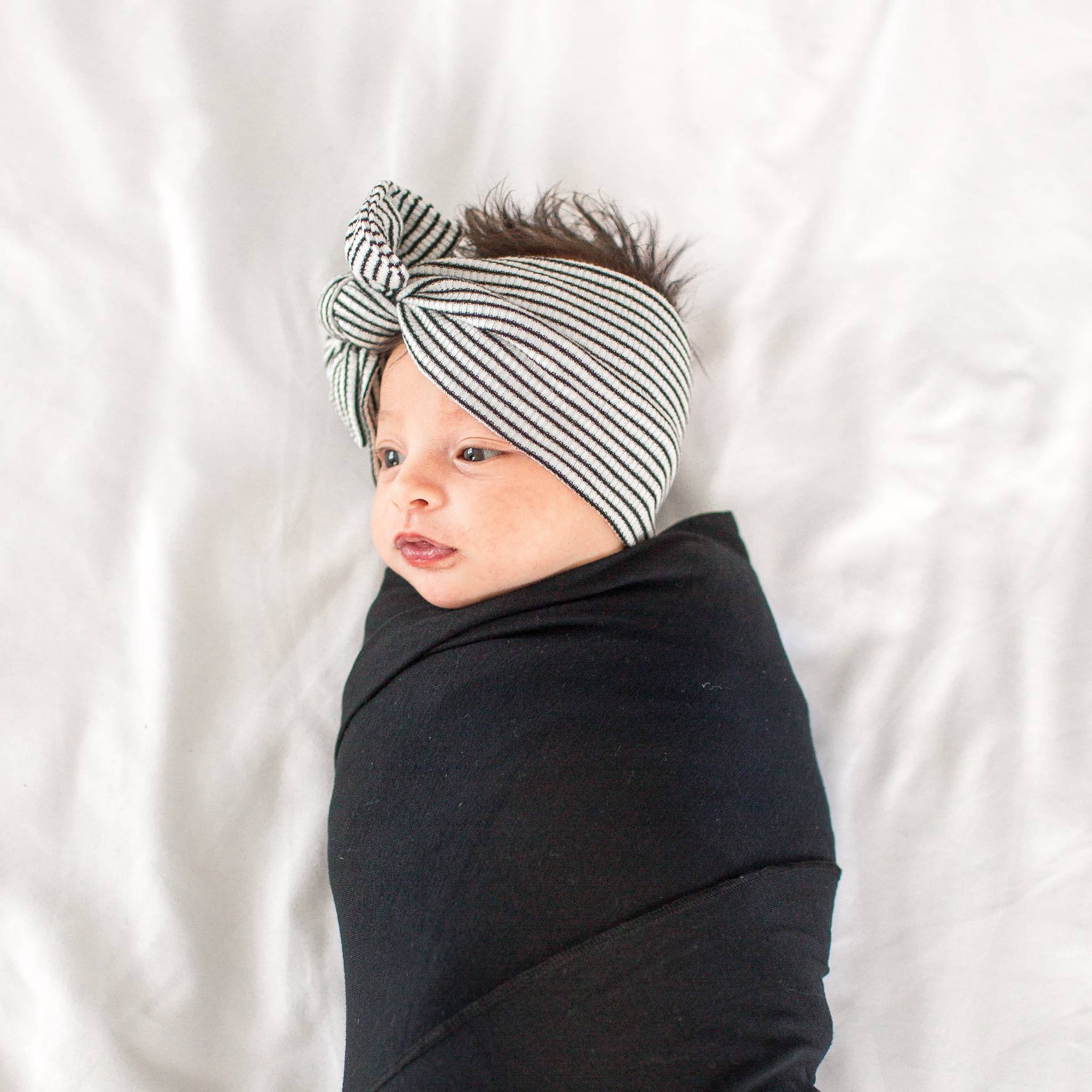 Knit Swaddle Blanket - Midnight