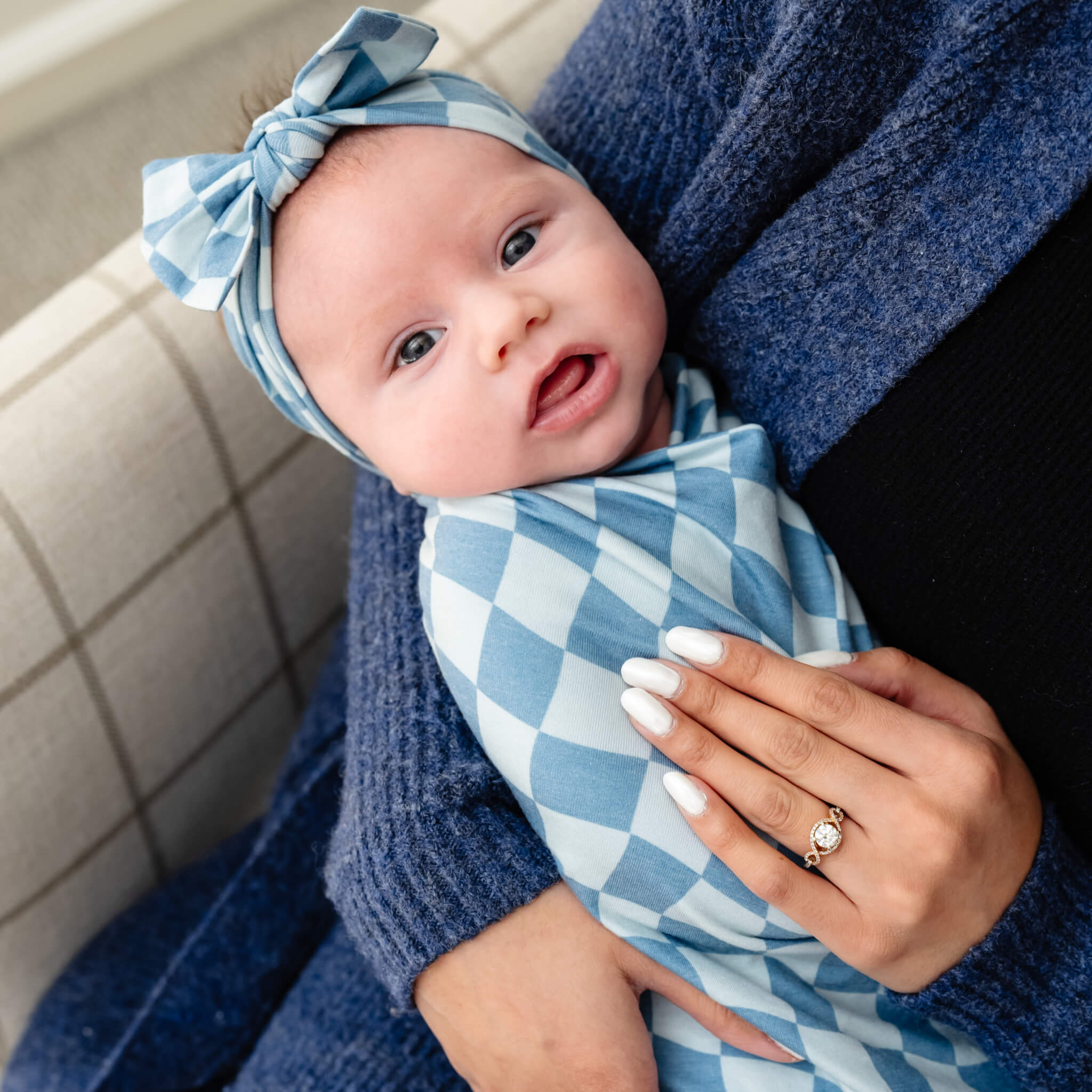 Knit Swaddle Blanket - Miles