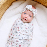 Knit Swaddle Blanket - Minnie Mouse's Bowquet