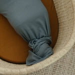 Rib Knit Swaddle Blanket - Moss