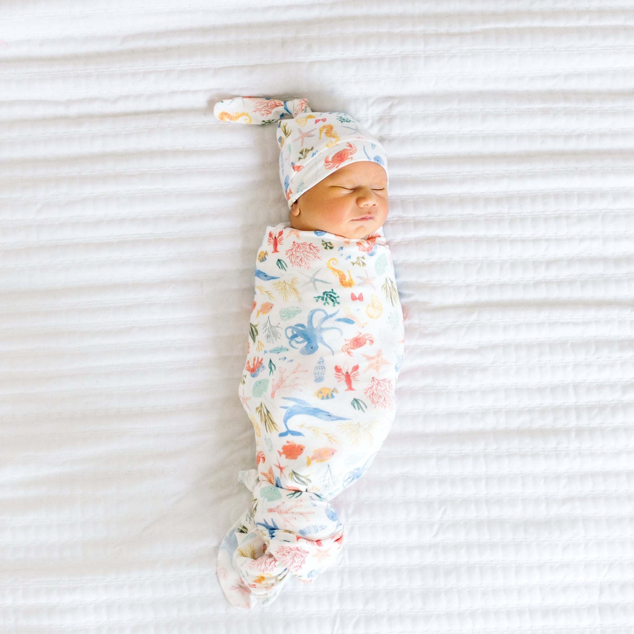 Knit Swaddle Blanket - Nautical