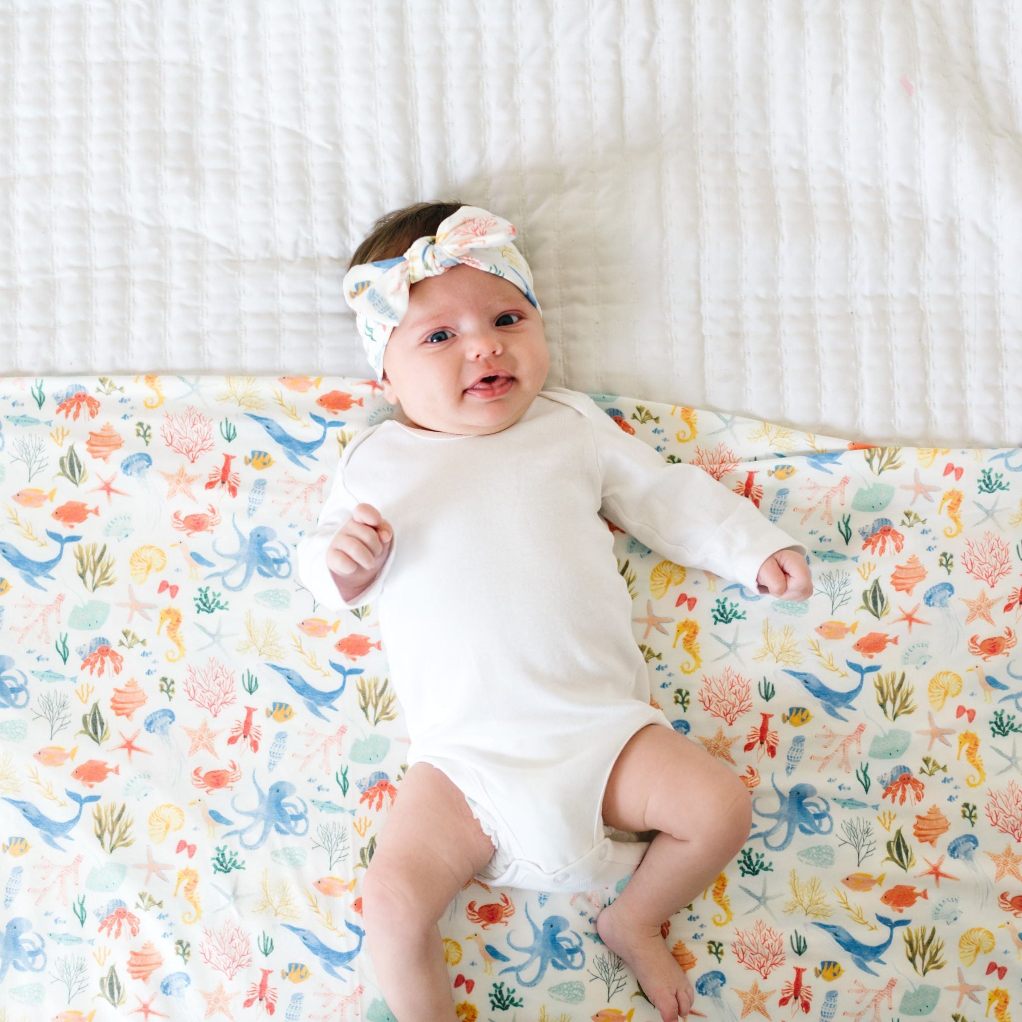 Knit Swaddle Blanket - Nautical
