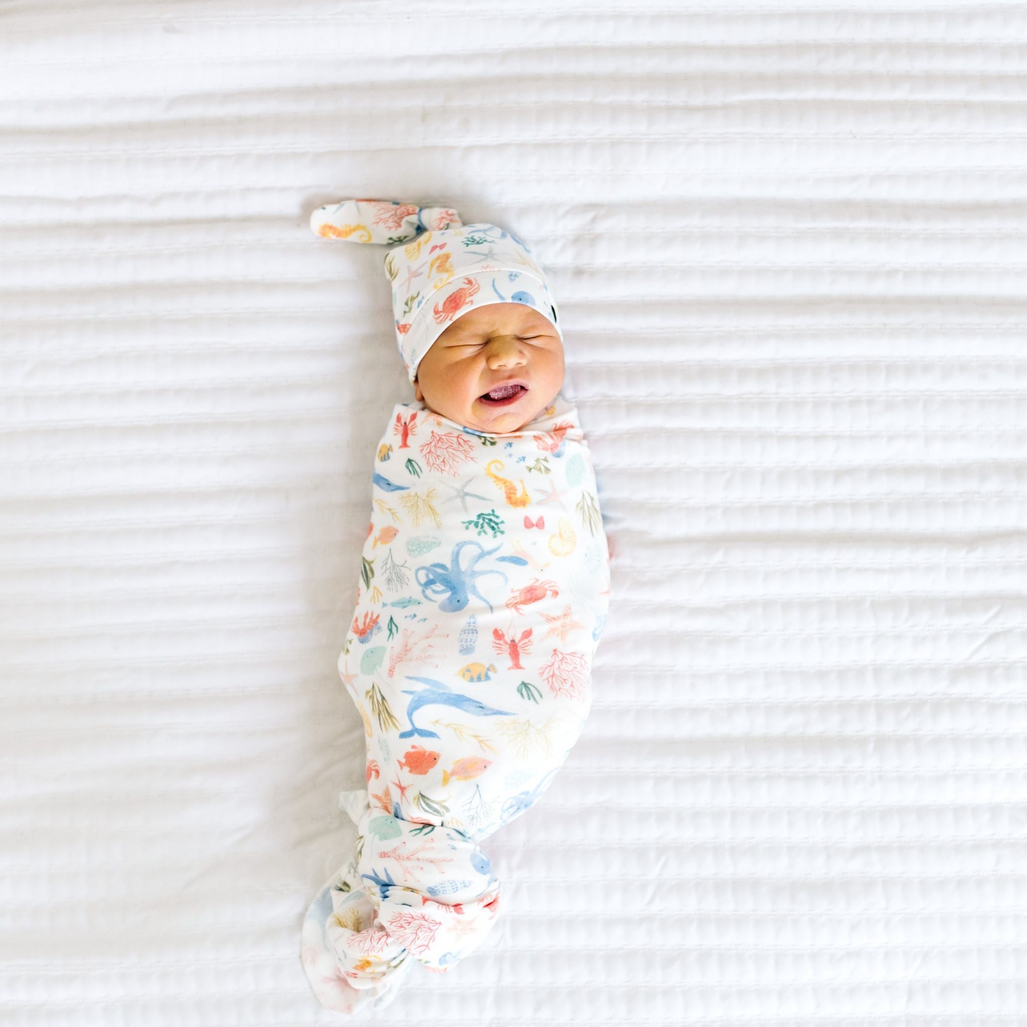 Knit Swaddle Blanket - Nautical