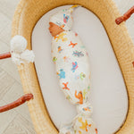 Knit Swaddle Blanket - Sesame Friends