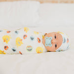 Knit Swaddle Blanket - Sesame Scribbles