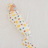 Knit Swaddle Blanket - Sesame Scribbles