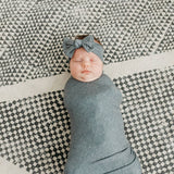 Knit Swaddle Blanket - Slate