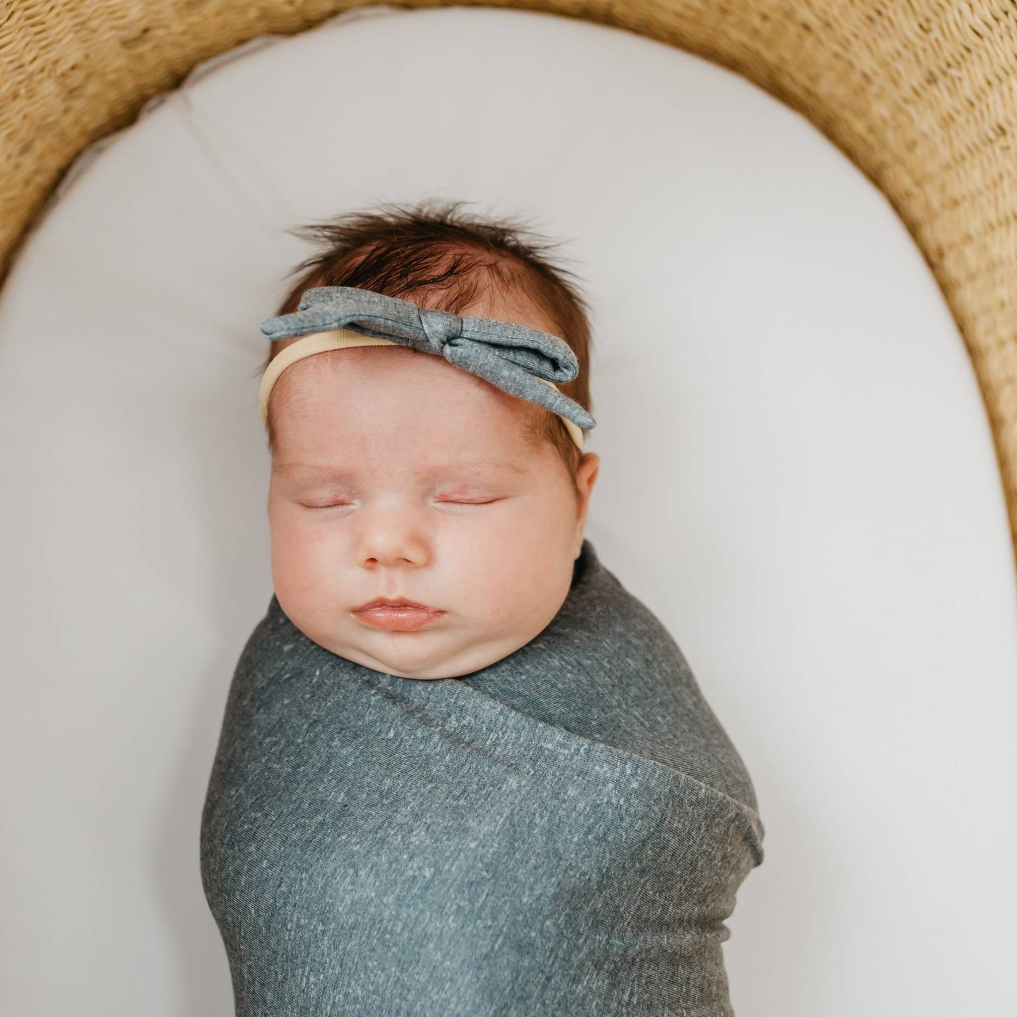 Knit Swaddle Blanket - Slate