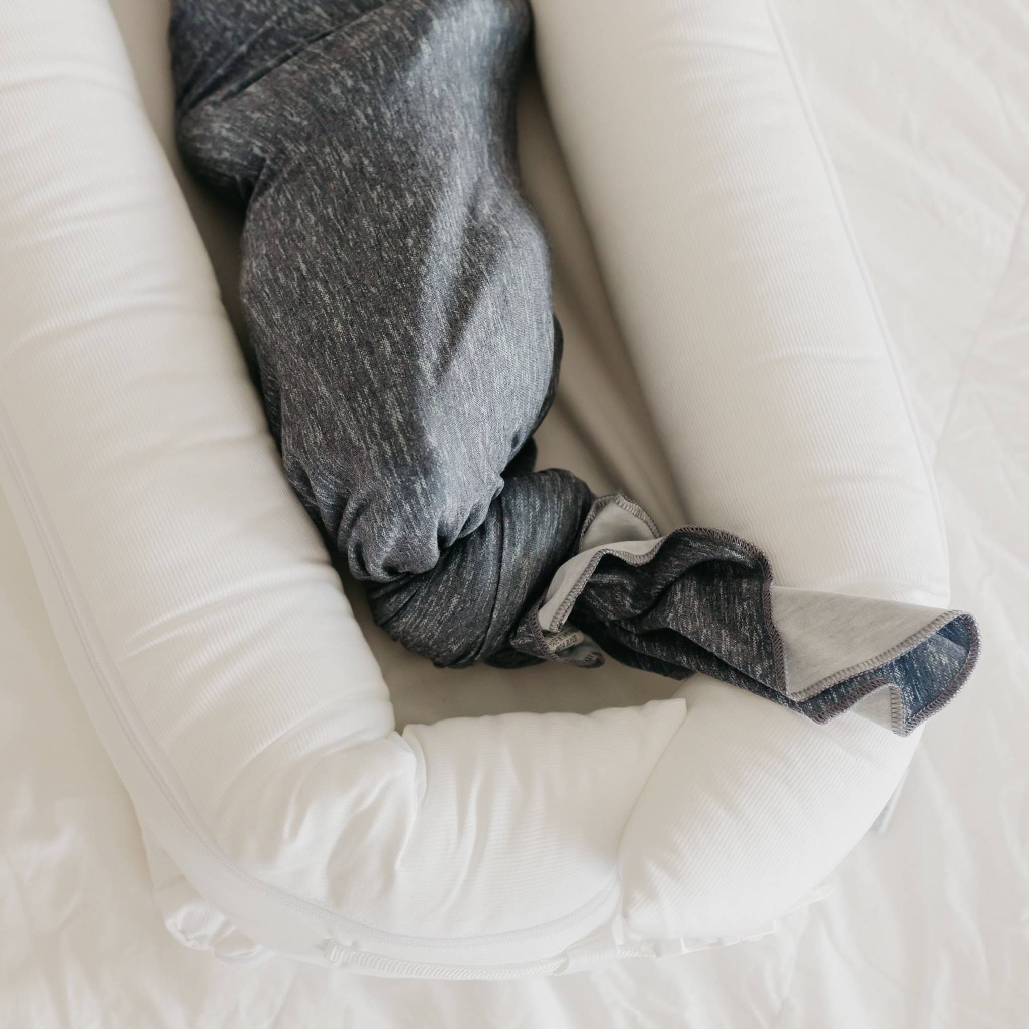 Knit Swaddle Blanket - Slate