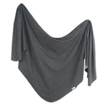 Knit Swaddle Blanket - Slate