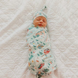 Knit Swaddle Blanket - Snowy Slopes